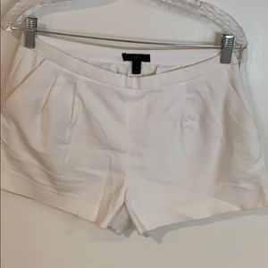 J Crew White High Waist Shorts
